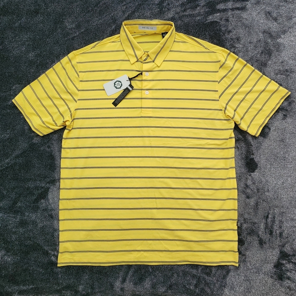 •SOLD• Private label Oak Hill Country Club Ecotec Performance shirt. Yellow. Lrg
